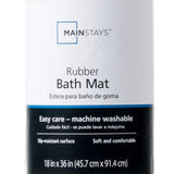 18 in. x 36 in. Rubber Bathtub Mat, White