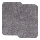2pk. Basic Washable Bath Rug Set, 19.5" x 32" & 19.5" x 32", Light School Grey