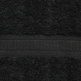 Basic Bath Collection - 6 Piece Towel Set, Black (2 Bath, 2 Hand & 2 Wash)