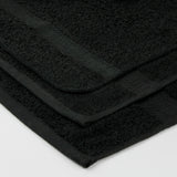 Basic Bath Collection - 6 Piece Towel Set, Black (2 Bath, 2 Hand & 2 Wash)