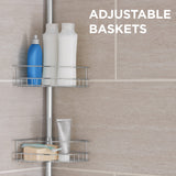 Tension Pole Shower Caddy, Chrome