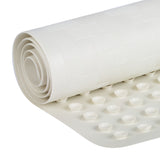 18 in. x 36 in. Rubber Bathtub Mat, White