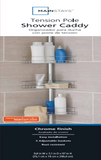 Tension Pole Shower Caddy, Chrome